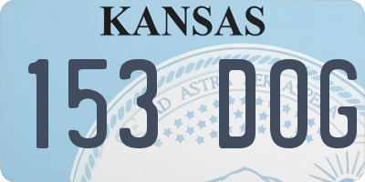 KS license plate 153DOG