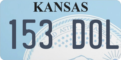 KS license plate 153DOL