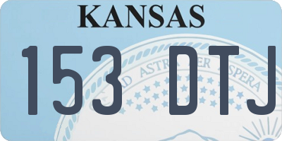 KS license plate 153DTJ