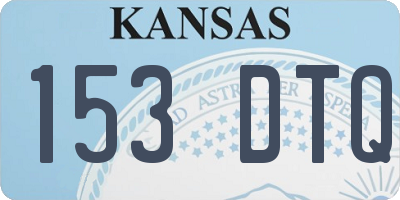 KS license plate 153DTQ