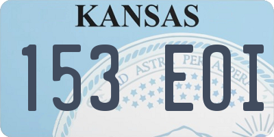 KS license plate 153EOI