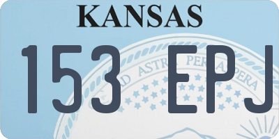 KS license plate 153EPJ
