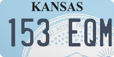 KS license plate 153EQM