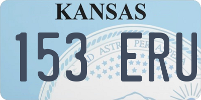 KS license plate 153ERU