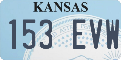 KS license plate 153EVW