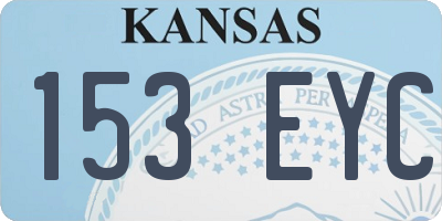 KS license plate 153EYC