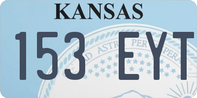 KS license plate 153EYT