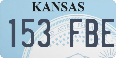 KS license plate 153FBE