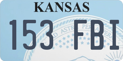 KS license plate 153FBI