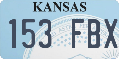 KS license plate 153FBX