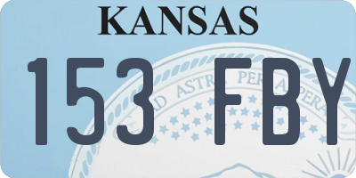KS license plate 153FBY