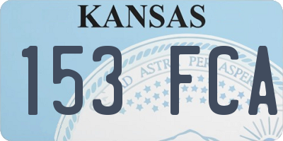 KS license plate 153FCA
