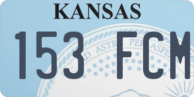 KS license plate 153FCM