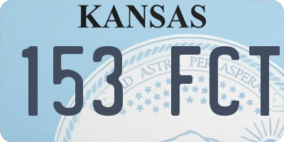 KS license plate 153FCT