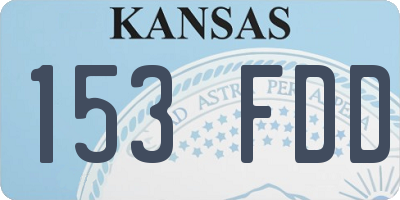KS license plate 153FDD