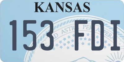 KS license plate 153FDI