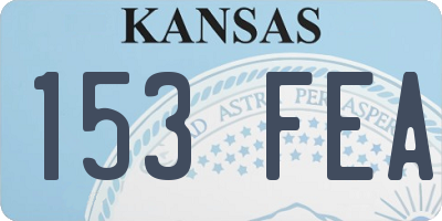 KS license plate 153FEA