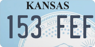 KS license plate 153FEF