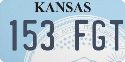 KS license plate 153FGT