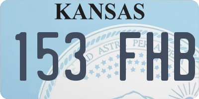 KS license plate 153FHB