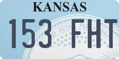 KS license plate 153FHT