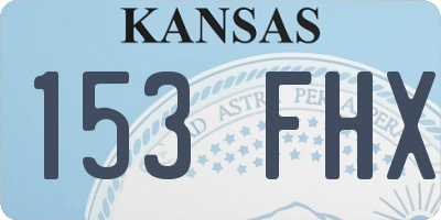 KS license plate 153FHX