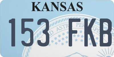 KS license plate 153FKB