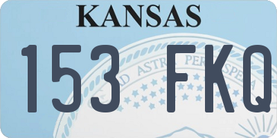 KS license plate 153FKQ