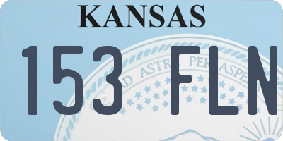 KS license plate 153FLN