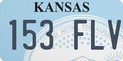 KS license plate 153FLV