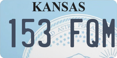 KS license plate 153FQM