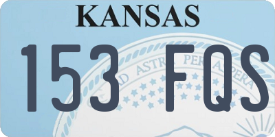 KS license plate 153FQS