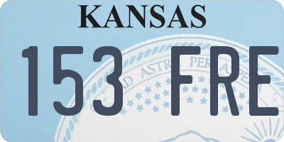 KS license plate 153FRE