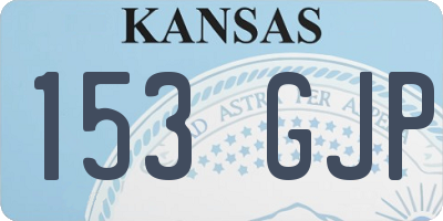KS license plate 153GJP