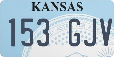 KS license plate 153GJV