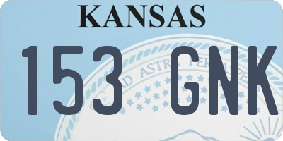 KS license plate 153GNK