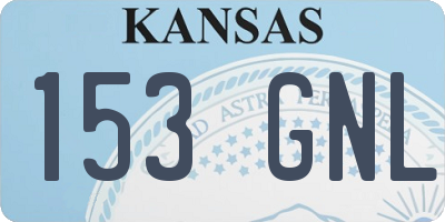 KS license plate 153GNL