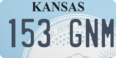 KS license plate 153GNM