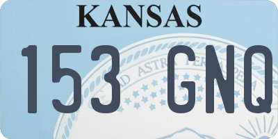 KS license plate 153GNQ