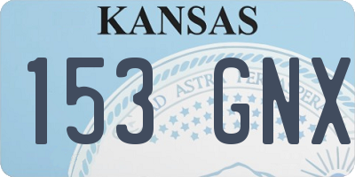KS license plate 153GNX
