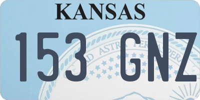 KS license plate 153GNZ