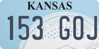 KS license plate 153GOJ