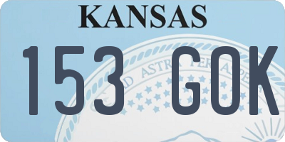 KS license plate 153GOK