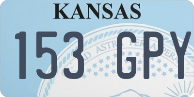 KS license plate 153GPY