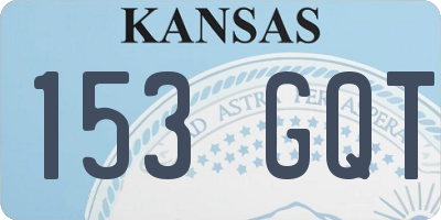 KS license plate 153GQT