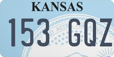 KS license plate 153GQZ