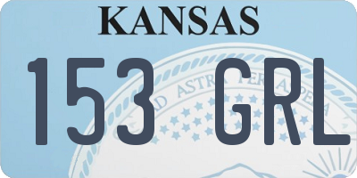 KS license plate 153GRL