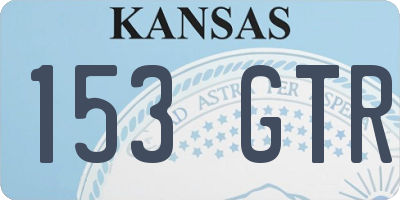 KS license plate 153GTR
