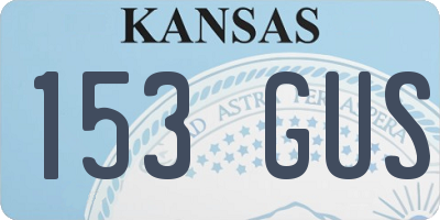 KS license plate 153GUS