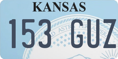 KS license plate 153GUZ